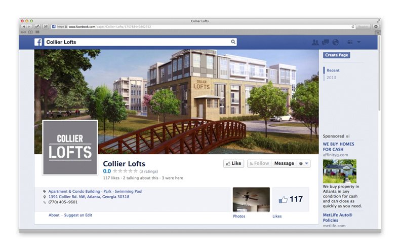 Collier Lofts Social Media